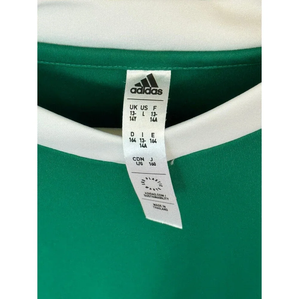 Adidas Kid’s Green and White Jersey, (Size Large), Athletic-wear/Active-wear - Picture 5 of 12